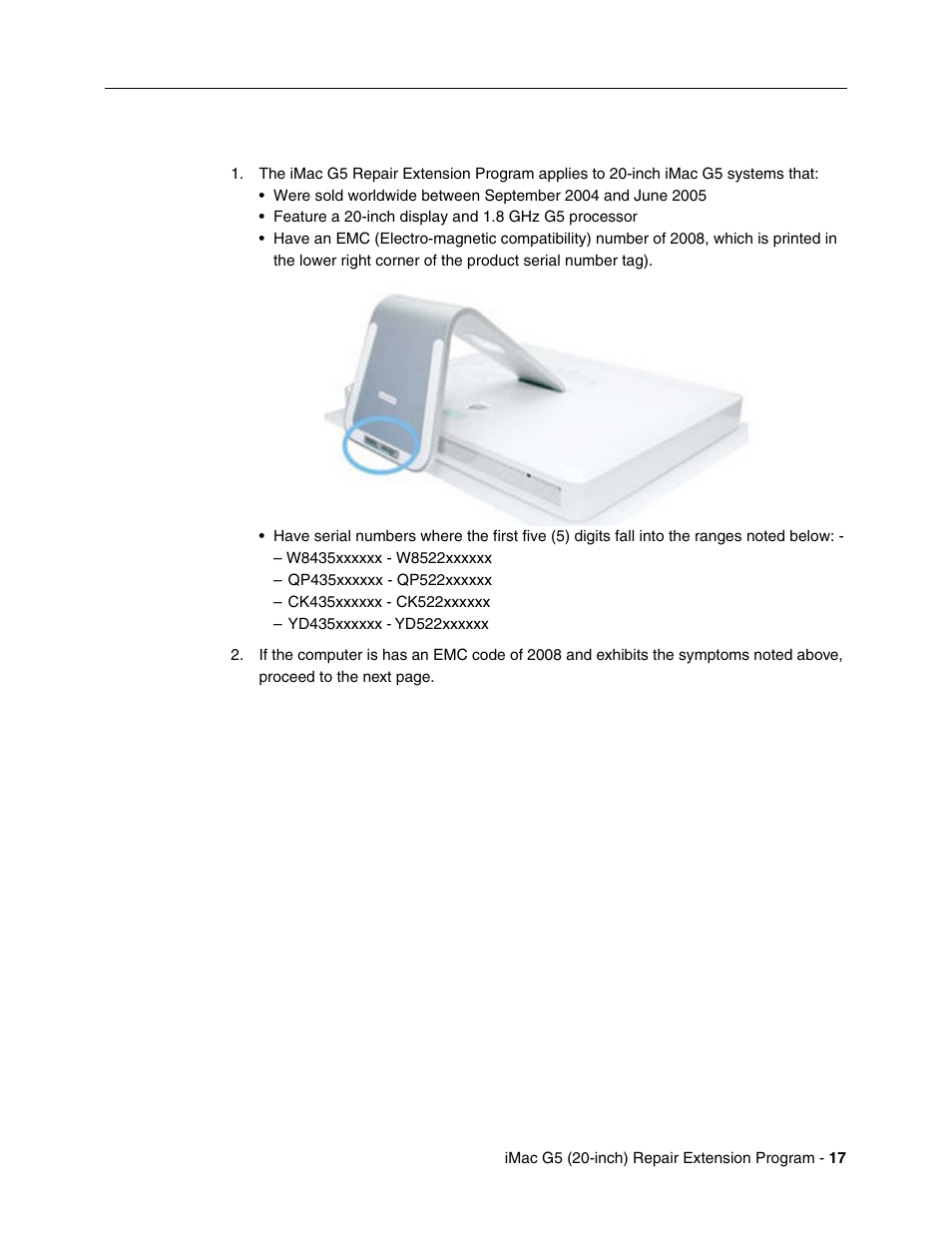 Eligible products | Apple iMac G5, 20-inch User Manual | Page 311 / 314