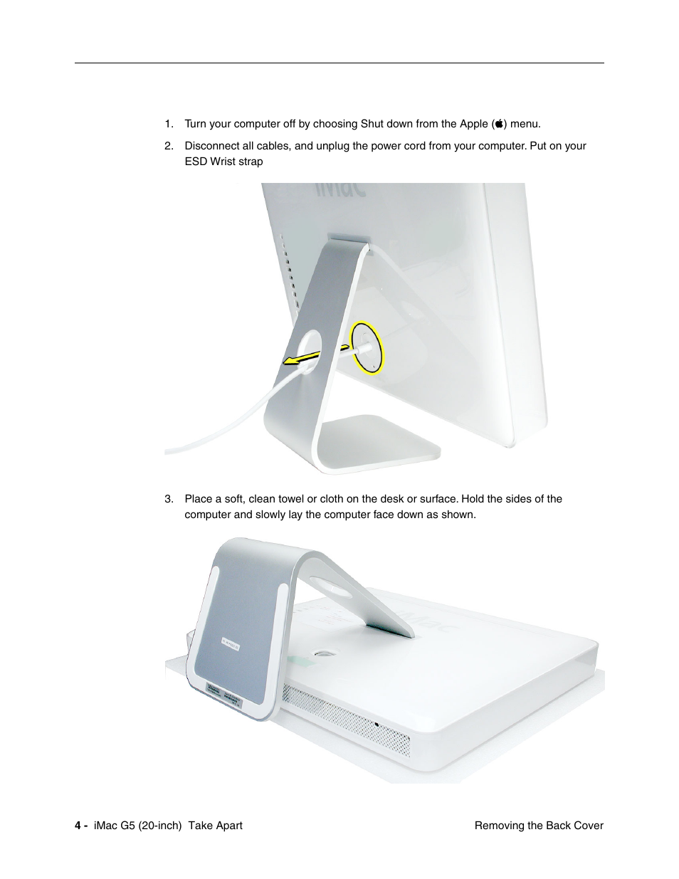 Procedure | Apple iMac G5, 20-inch User Manual | Page 6 / 314