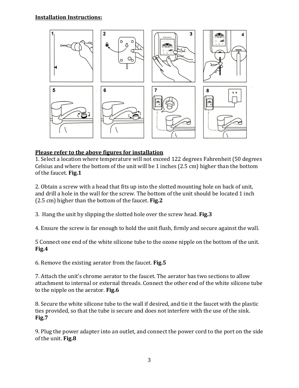 A2Z Ozone AQUA TOUCH User Manual | Page 3 / 10