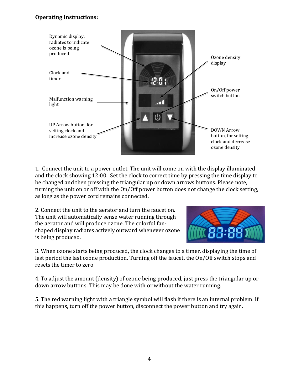 A2Z Ozone AQUA TOUCH User Manual | Page 4 / 10