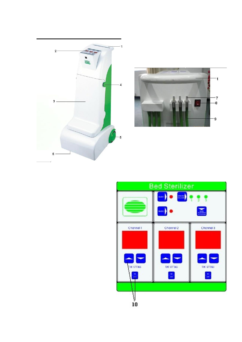 External structural diagram | A2Z Ozone Bed Sterilizer User Manual | Page 5 / 16