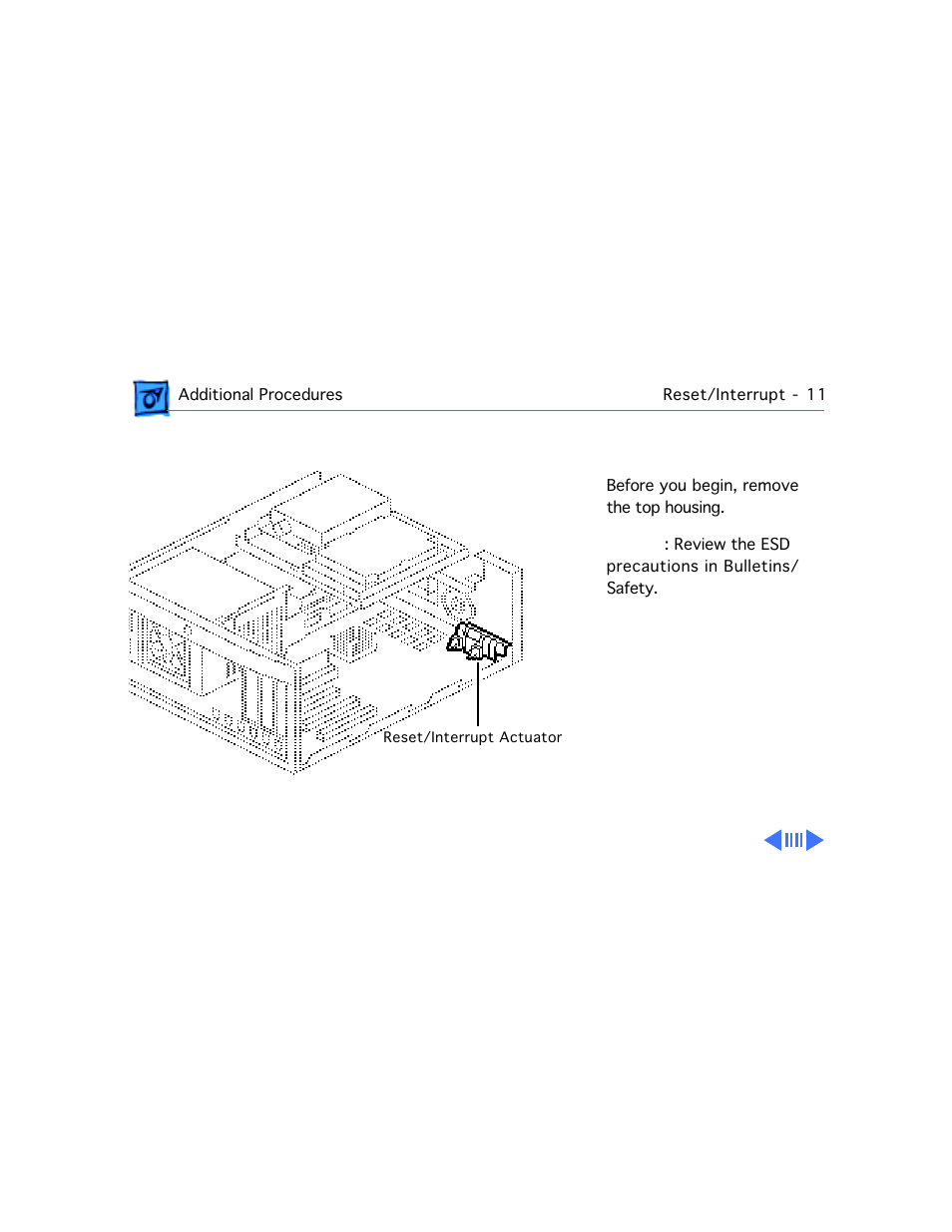 Reset/interrupt | Apple Power Macintosh 7100/80AV User Manual | Page 129 / 132