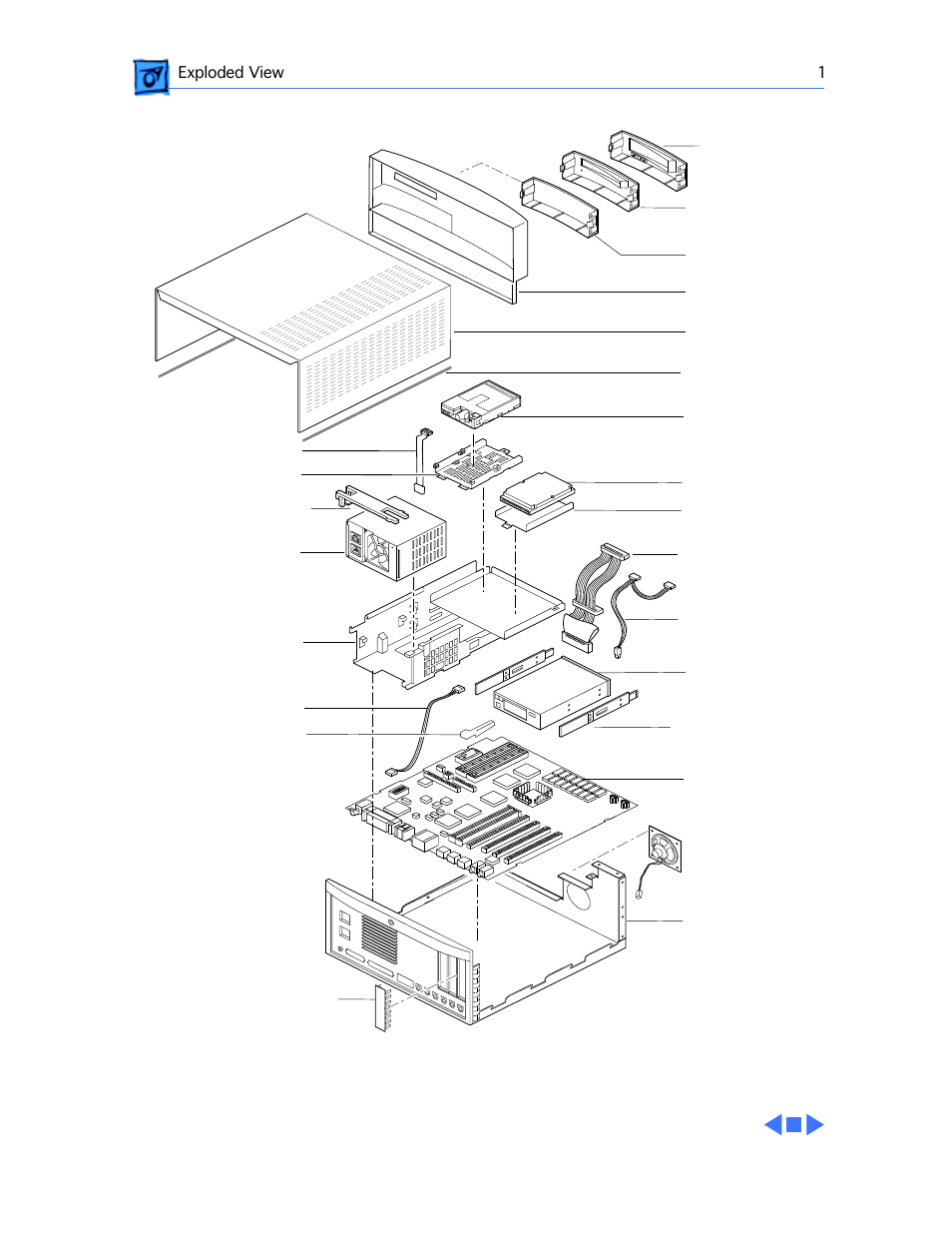 Exploded view | Apple Power Macintosh 7100/80AV User Manual | Page 132 / 132