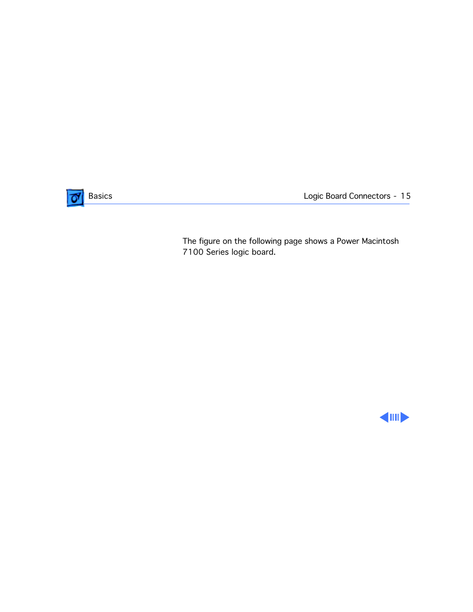 Logic board connectors | Apple Power Macintosh 7100/80AV User Manual | Page 17 / 132