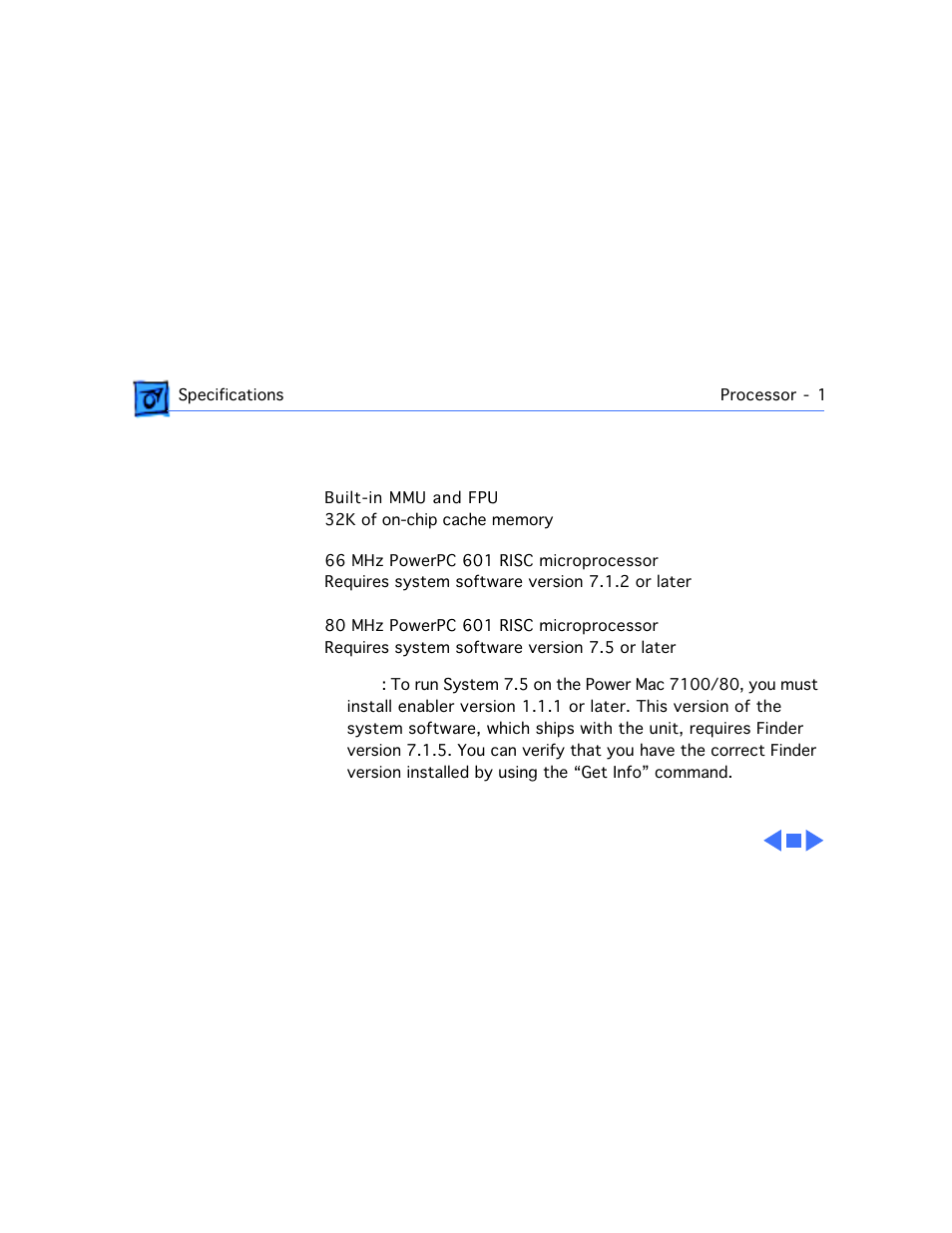 Processor | Apple Power Macintosh 7100/80AV User Manual | Page 20 / 132