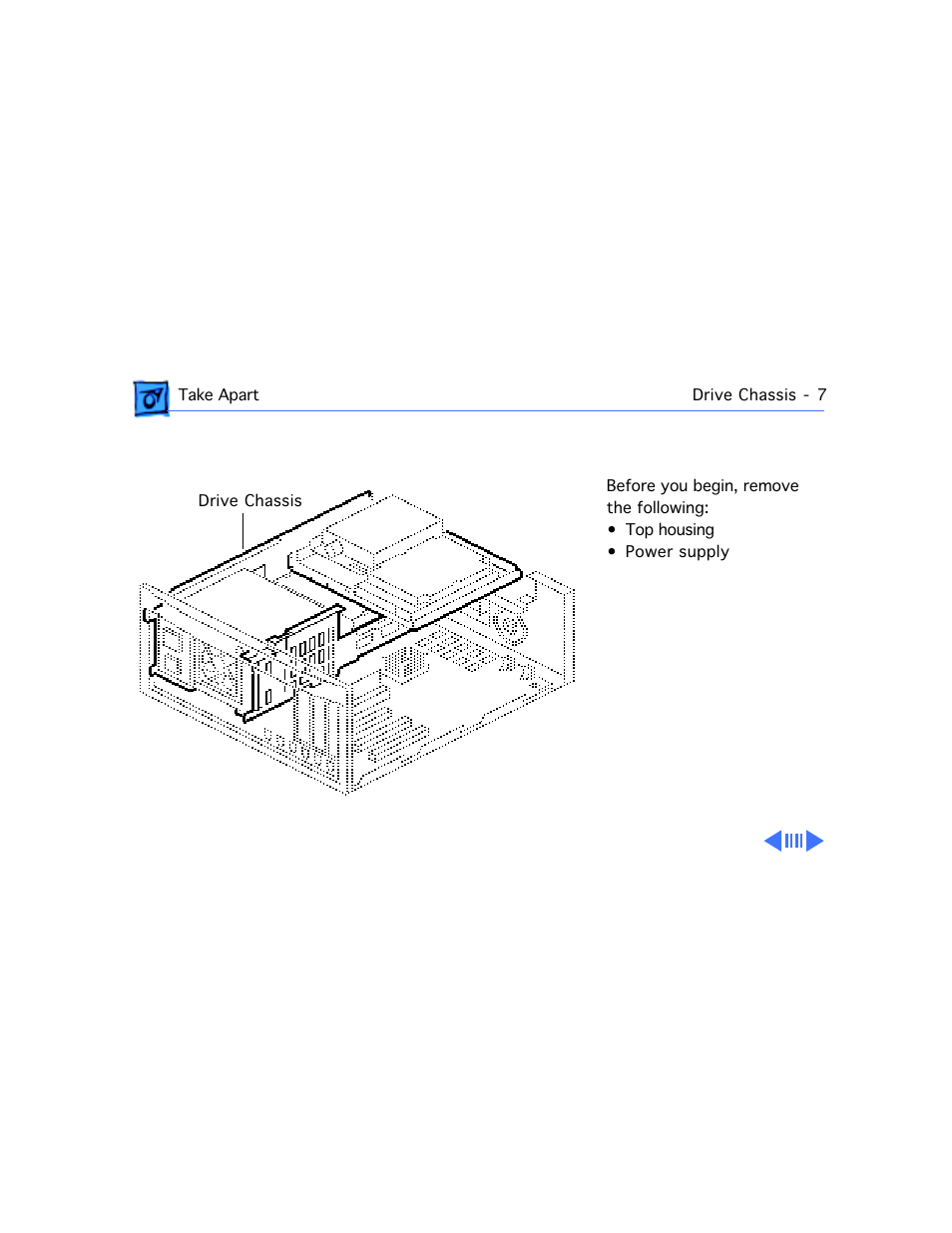 Drive chassis | Apple Power Macintosh 7100/80AV User Manual | Page 59 / 132