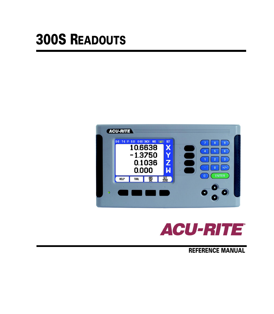 ACU-RITE 300S READOUTS User Manual | 122 pages