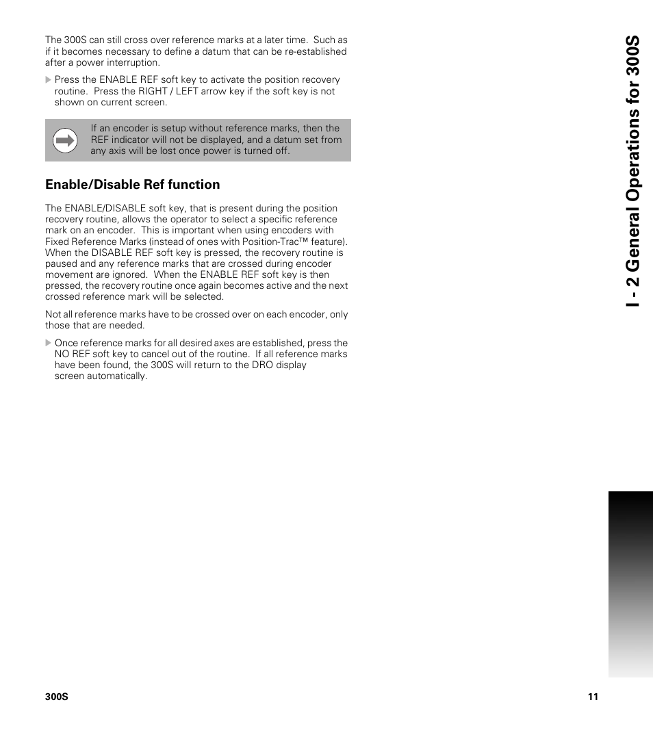 Enable/disable ref function | ACU-RITE 300S READOUTS User Manual | Page 25 / 122