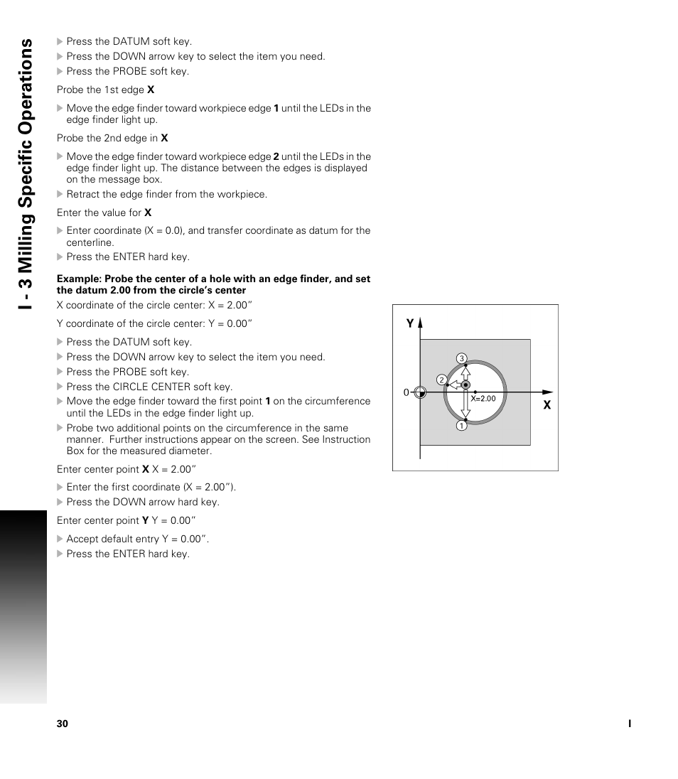 I - 3 milling specific oper ations | ACU-RITE 300S READOUTS User Manual | Page 44 / 122