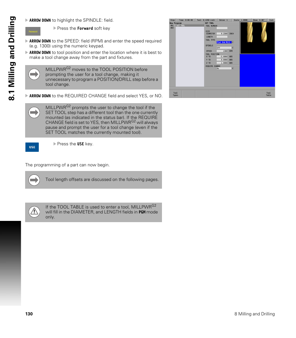 1 milling and dr illing | ACU-RITE MILLPWRG2 User Manual | Page 148 / 214