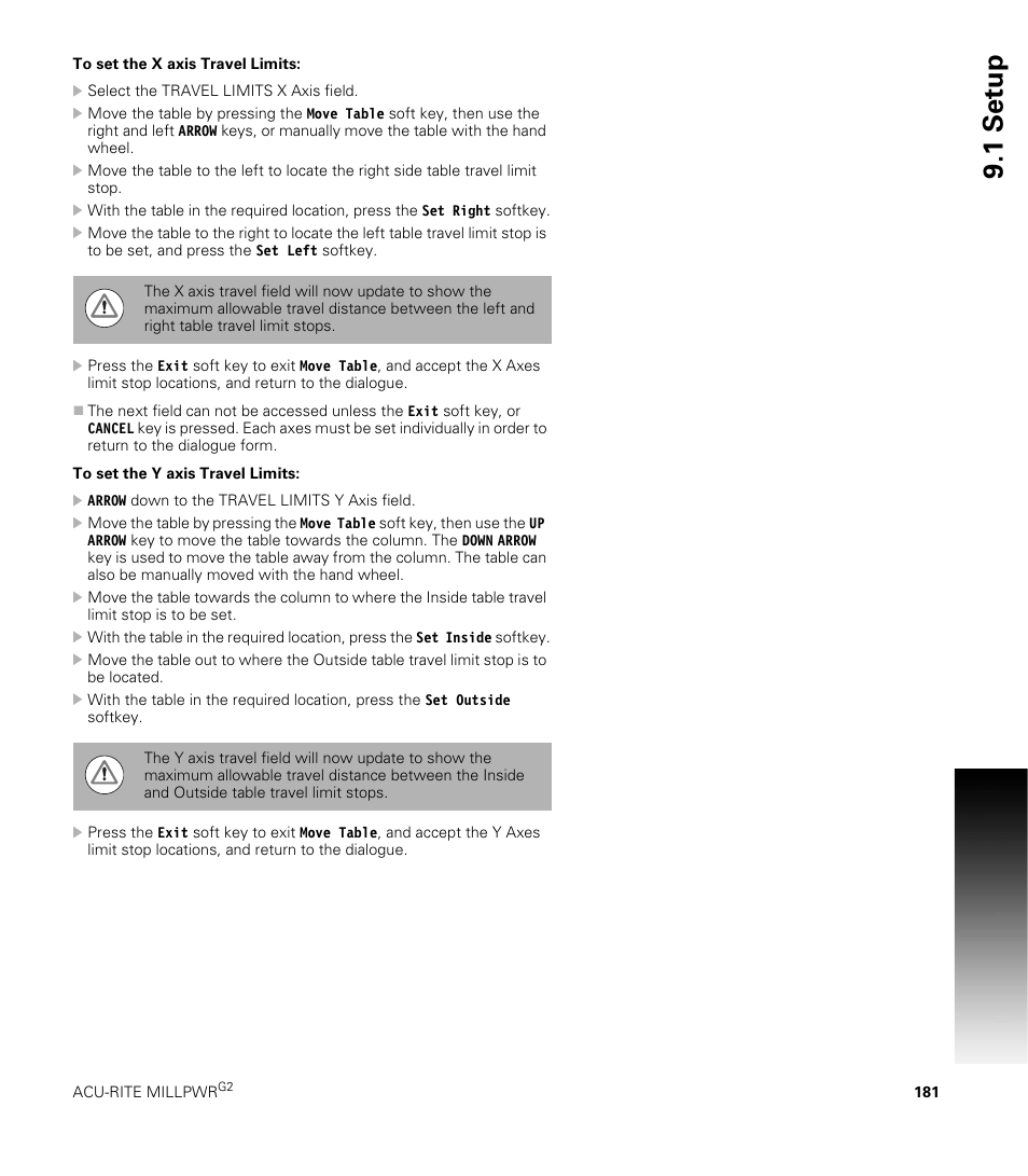 1 set u p | ACU-RITE MILLPWRG2 User Manual | Page 199 / 214