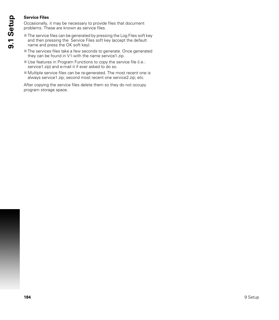 Service files, 1 set u p | ACU-RITE MILLPWRG2 User Manual | Page 202 / 214