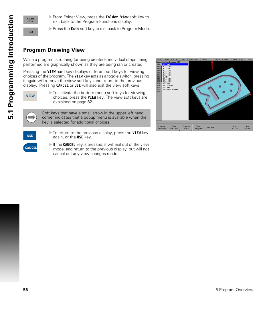 Program drawing view, 1 pr ogr amming intr oduction | ACU-RITE MILLPWRG2 User Manual | Page 74 / 214
