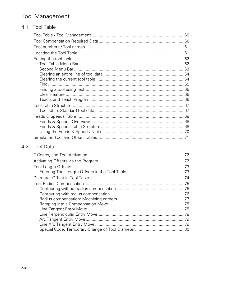 Tool management | ACU-RITE CNC 3500i User Manual | Page 14 / 474