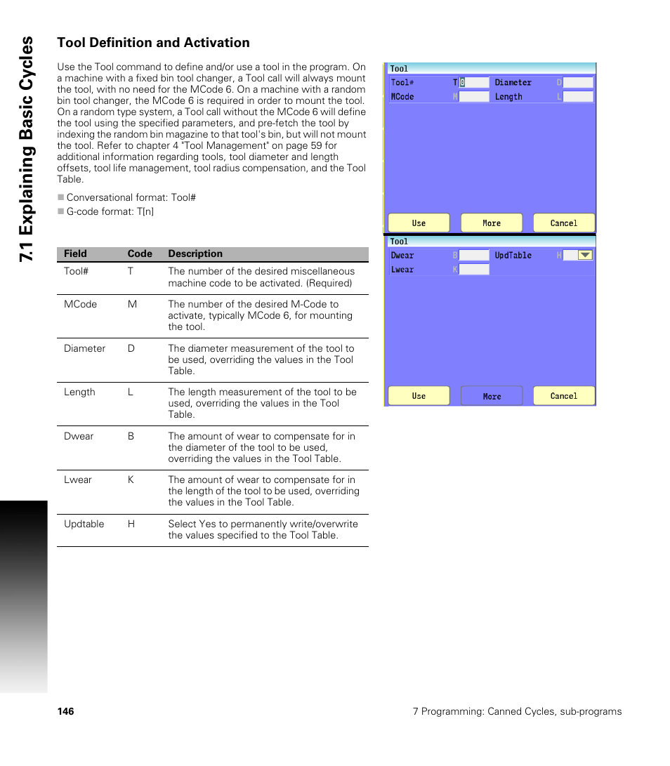 Tool definition and activation, 1 explaining basic cy cles | ACU-RITE CNC 3500i User Manual | Page 172 / 474