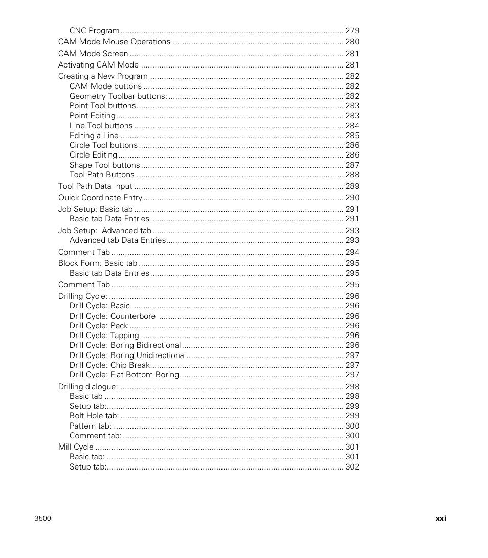 ACU-RITE CNC 3500i User Manual | Page 21 / 474