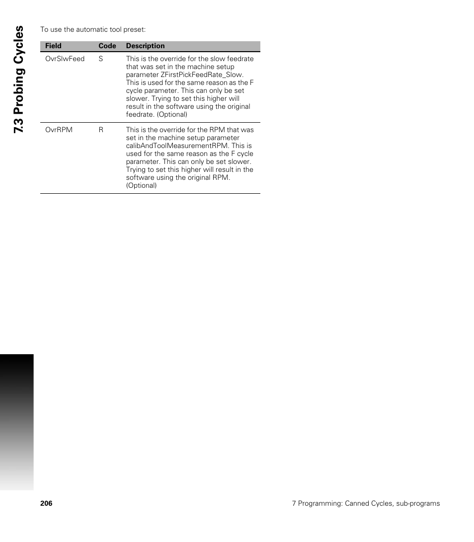 3 pr obing cy cles | ACU-RITE CNC 3500i User Manual | Page 232 / 474