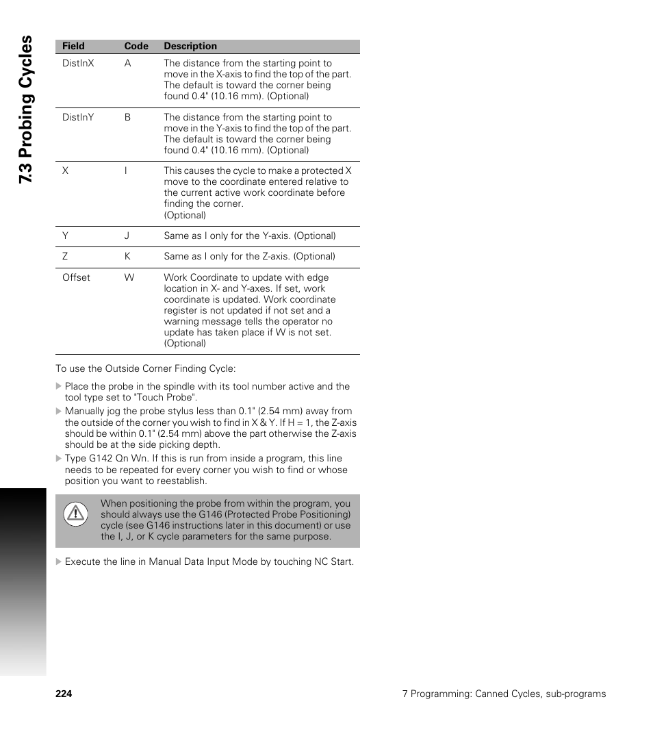 3 pr obing cy cles | ACU-RITE CNC 3500i User Manual | Page 250 / 474