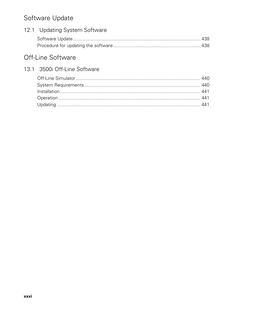 Software update, Off-line software | ACU-RITE CNC 3500i User Manual | Page 26 / 474