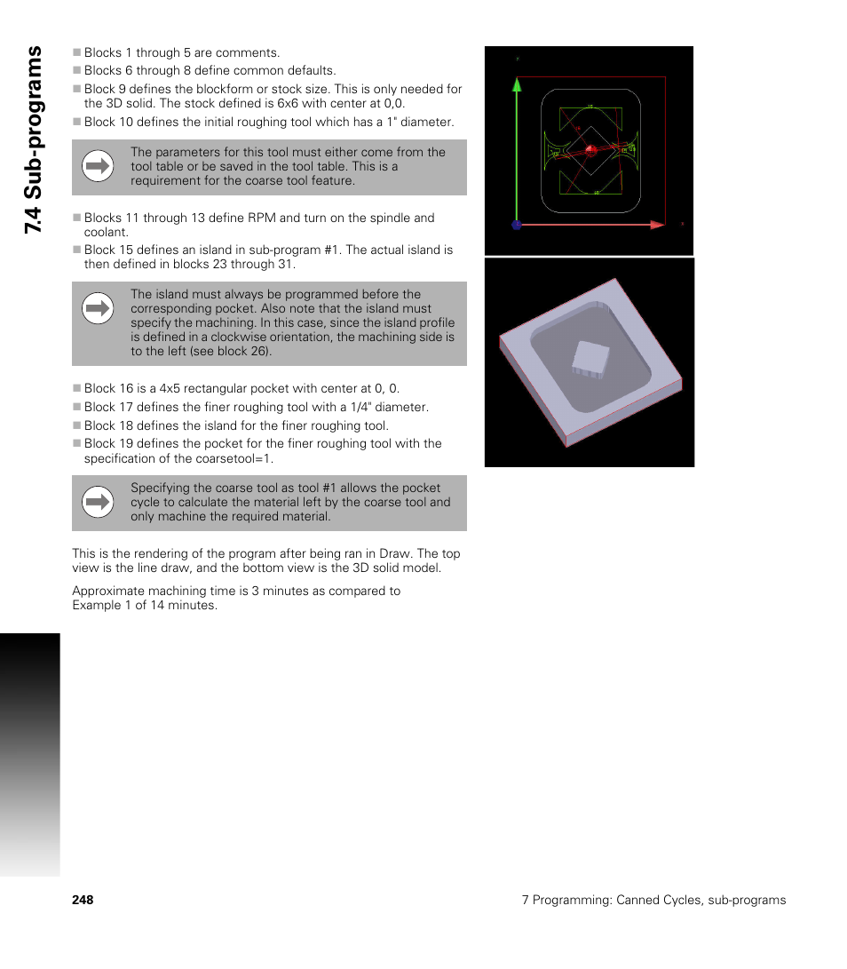 4 sub-pr ogr a ms | ACU-RITE CNC 3500i User Manual | Page 274 / 474