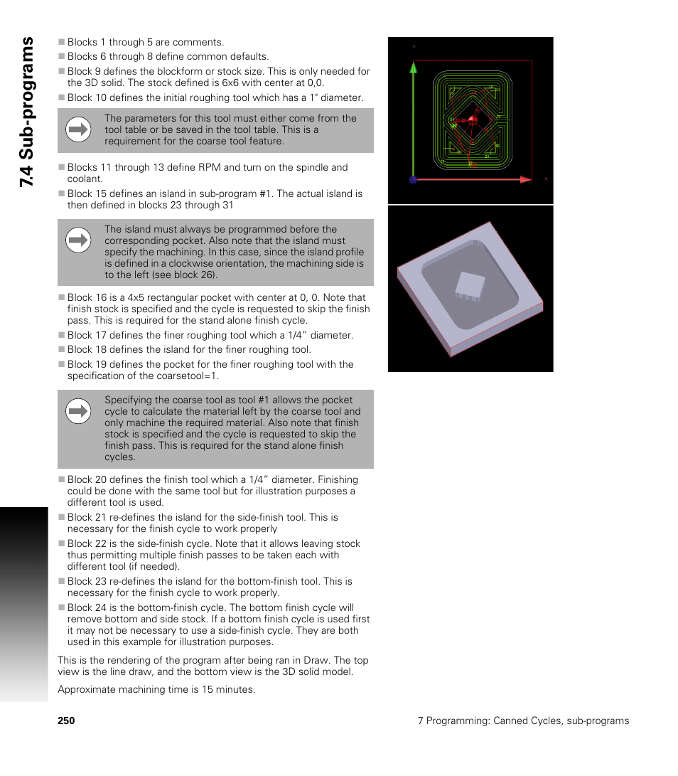 4 sub-pr ogr a ms | ACU-RITE CNC 3500i User Manual | Page 276 / 474