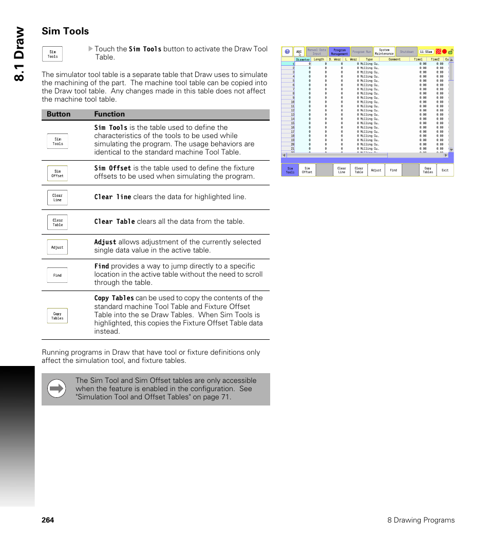 Sim tools, 1 dr a w | ACU-RITE CNC 3500i User Manual | Page 290 / 474