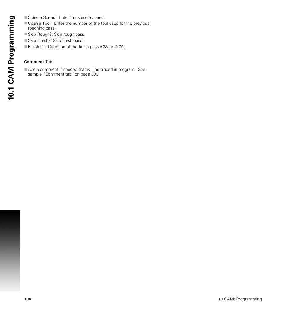 10 .1 cam pr ogr a mming | ACU-RITE CNC 3500i User Manual | Page 330 / 474