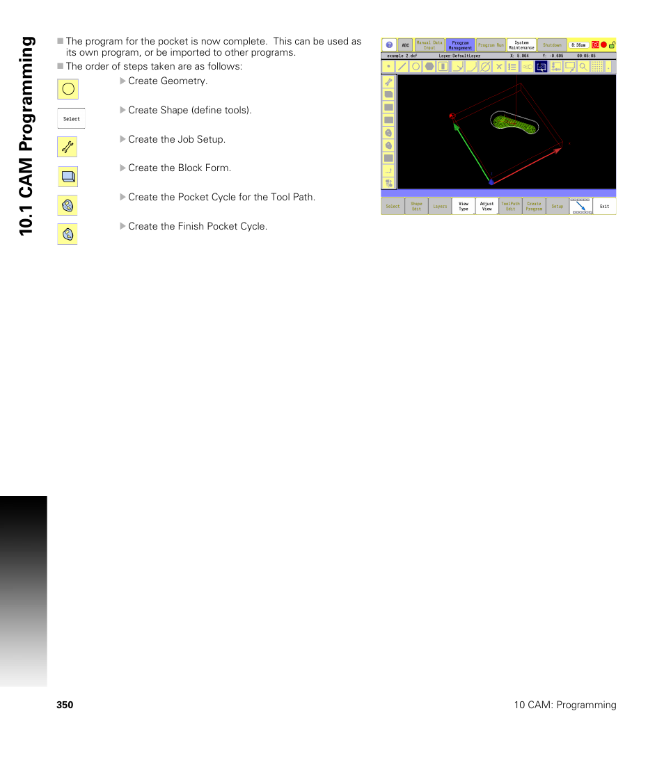 10 .1 cam pr ogr a mming | ACU-RITE CNC 3500i User Manual | Page 376 / 474