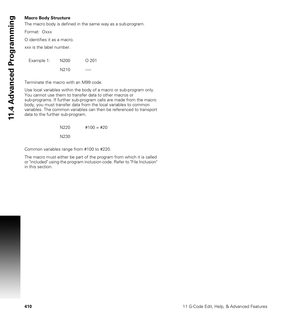 Macro body structure | ACU-RITE CNC 3500i User Manual | Page 436 / 474