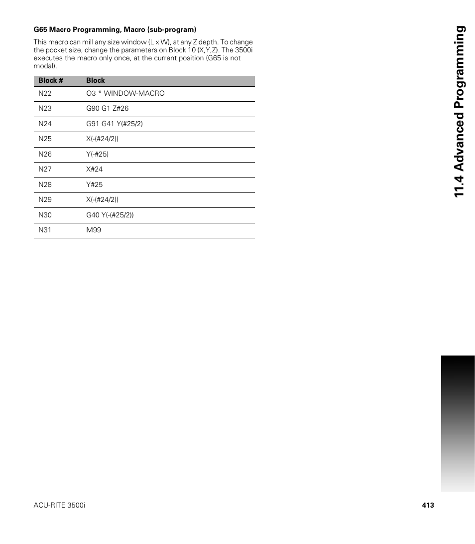 ACU-RITE CNC 3500i User Manual | Page 439 / 474