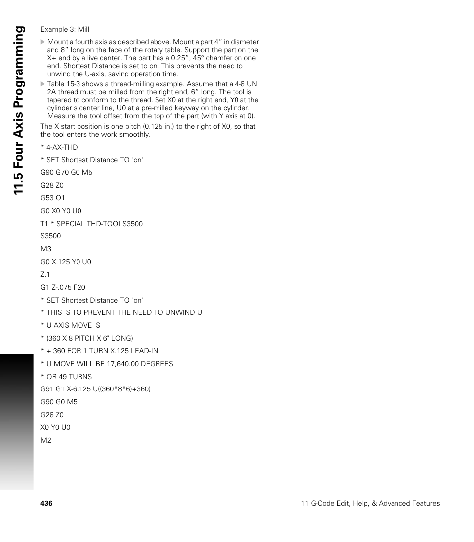 5 f our axis pr ogr a mming | ACU-RITE CNC 3500i User Manual | Page 462 / 474
