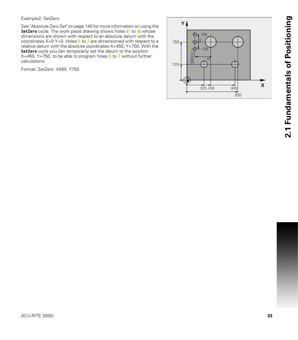 1 f undamentals of p o sitioning | ACU-RITE CNC 3500i User Manual | Page 59 / 474