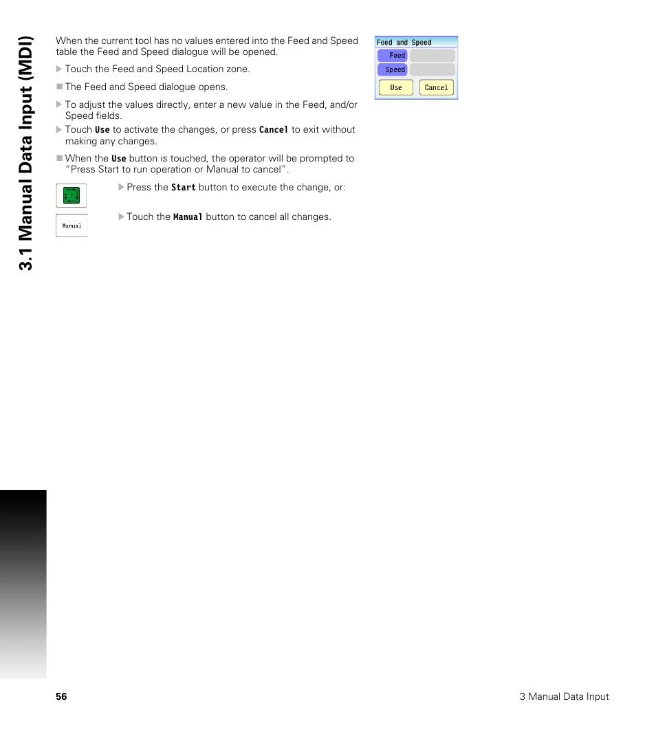 1 manual d a ta input (mdi) | ACU-RITE CNC 3500i User Manual | Page 82 / 474