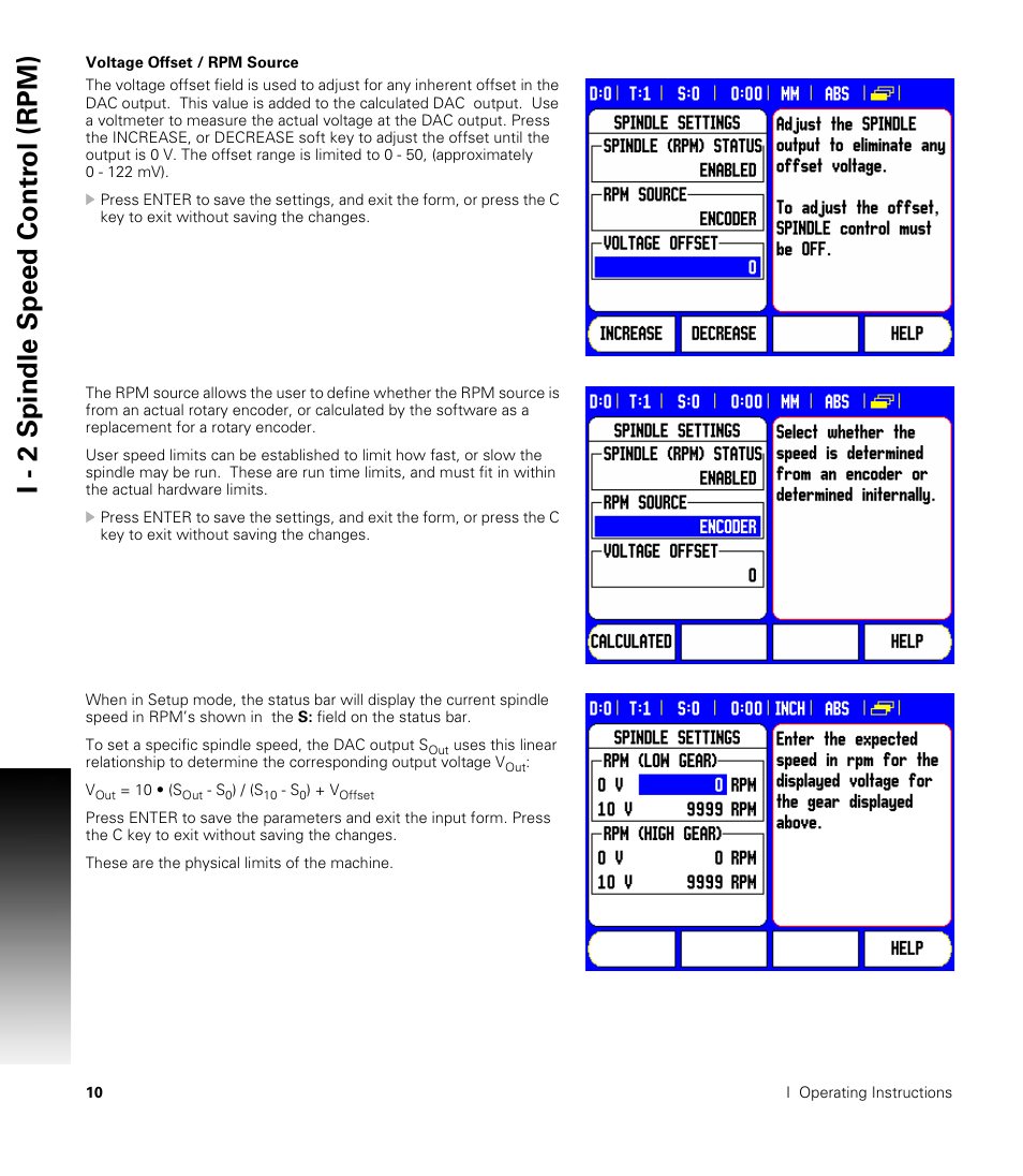 Voltage offset / rpm source, I - 2 spindle speed contr o l (rpm) | ACU-RITE CSS I/O Users Manual User Manual | Page 12 / 28