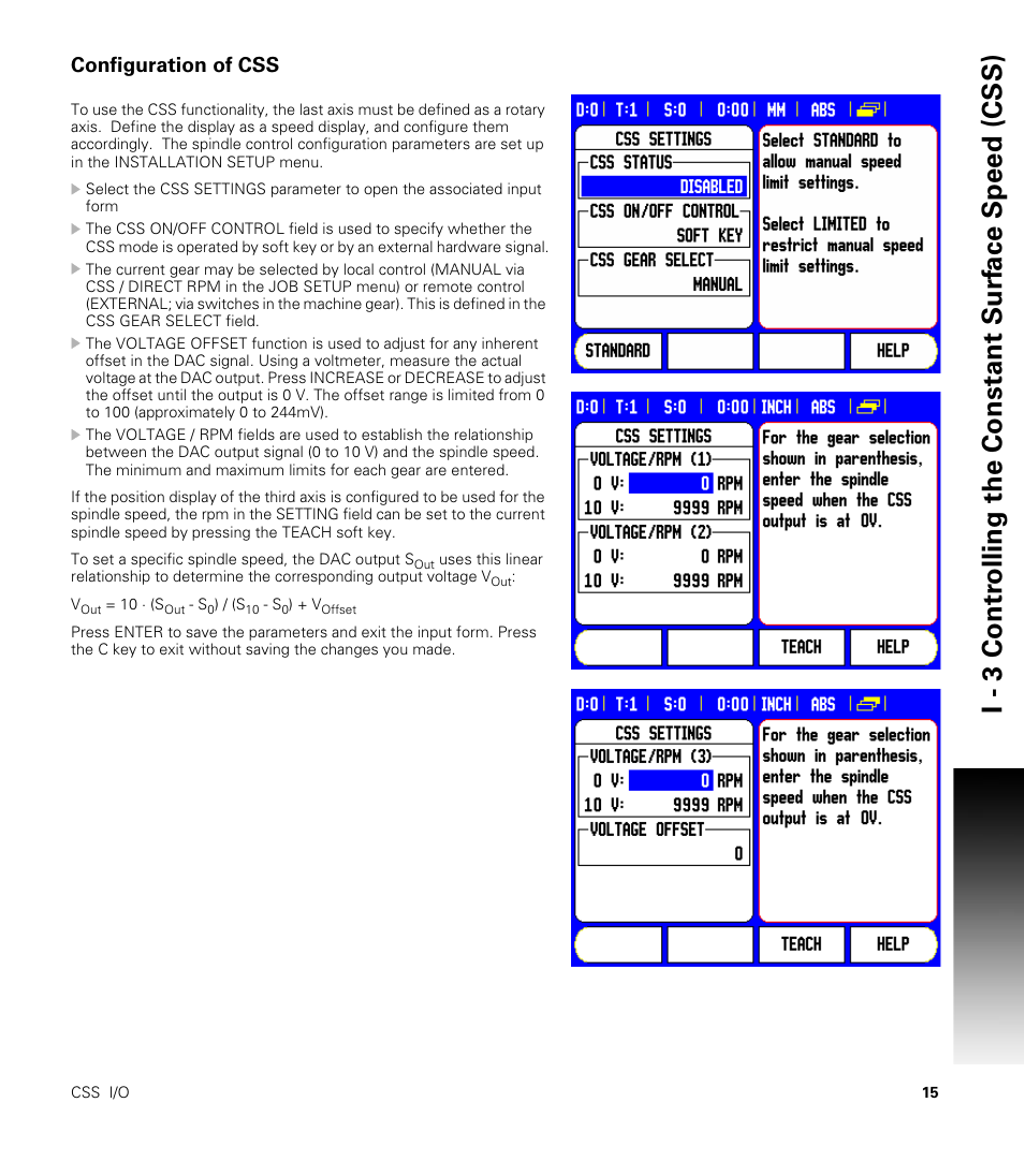 Configuration of css | ACU-RITE CSS I/O Users Manual User Manual | Page 17 / 28