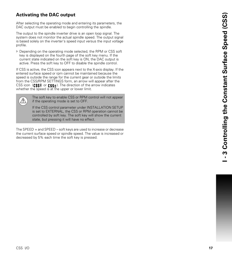 Activating the dac output | ACU-RITE CSS I/O Users Manual User Manual | Page 19 / 28