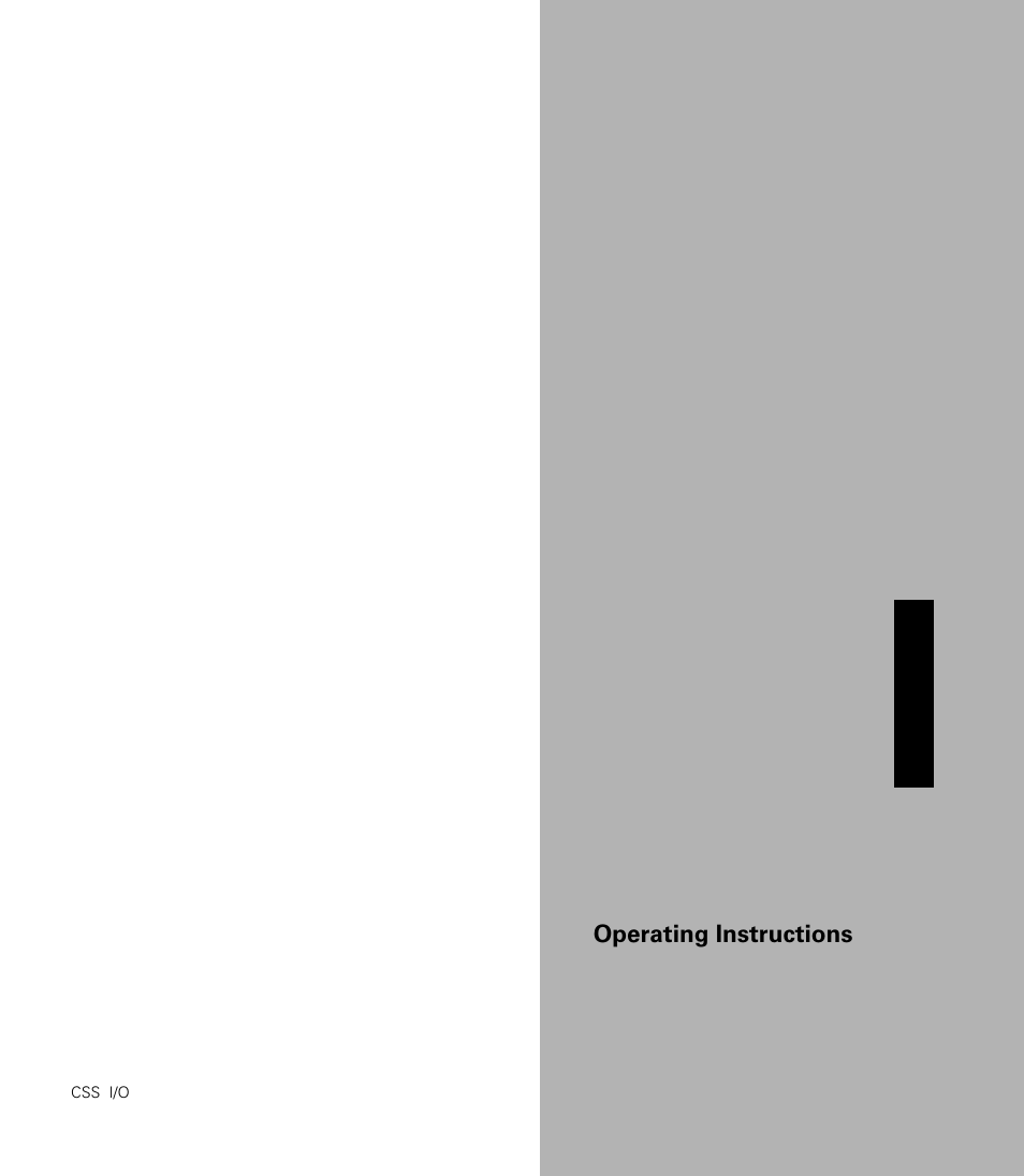 Operating instructions | ACU-RITE CSS I/O Users Manual User Manual | Page 5 / 28