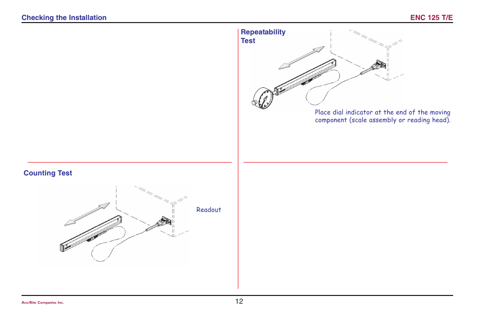 ACU-RITE ENC 125 T/E User Manual | Page 14 / 24