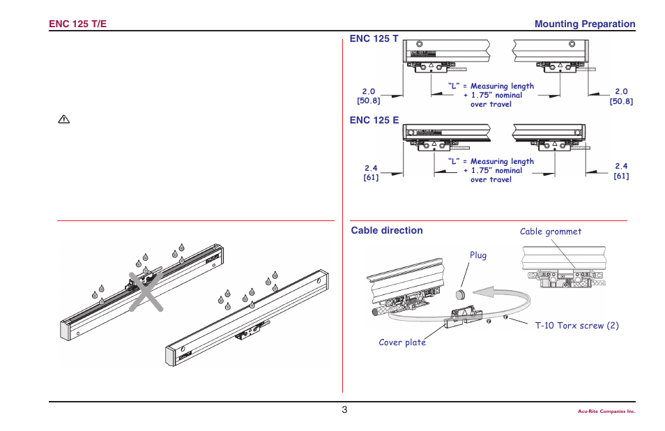 ACU-RITE ENC 125 T/E User Manual | Page 5 / 24
