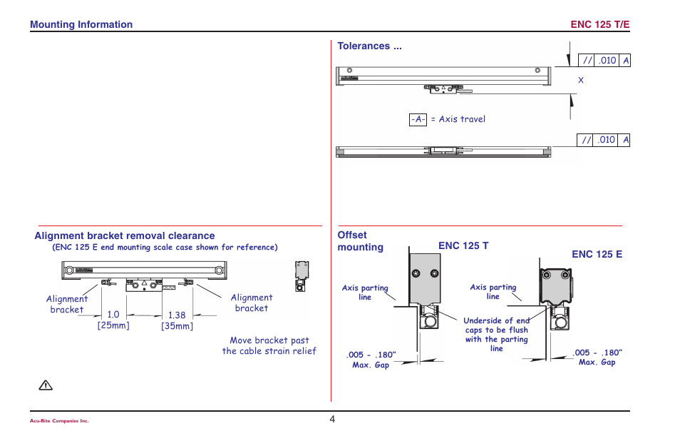 ACU-RITE ENC 125 T/E User Manual | Page 6 / 24