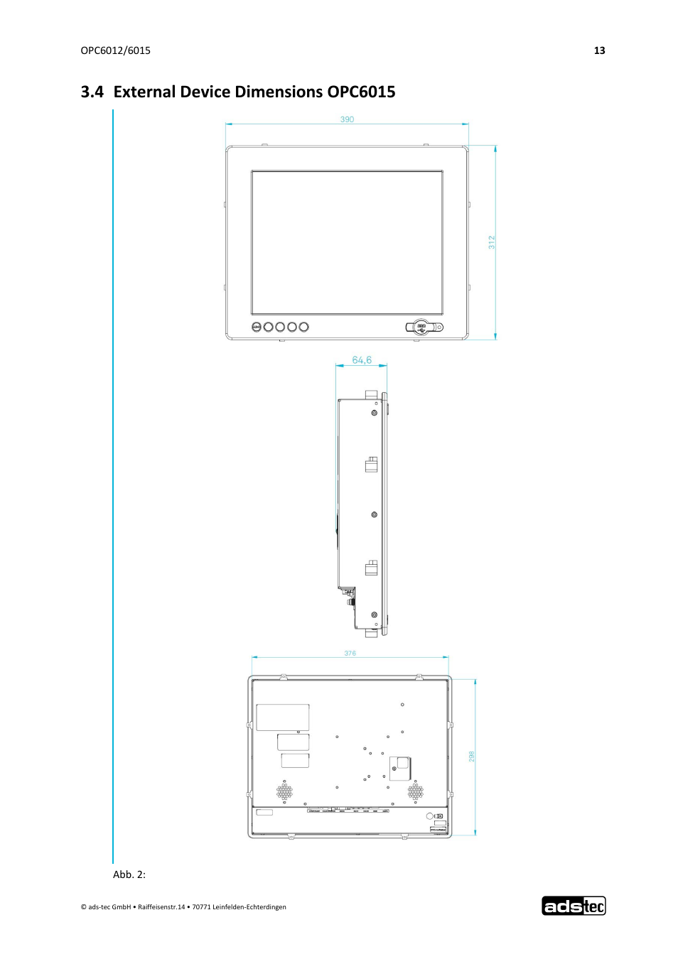 ADS-TEC OPC6012/6015 User Manual | Page 14 / 41