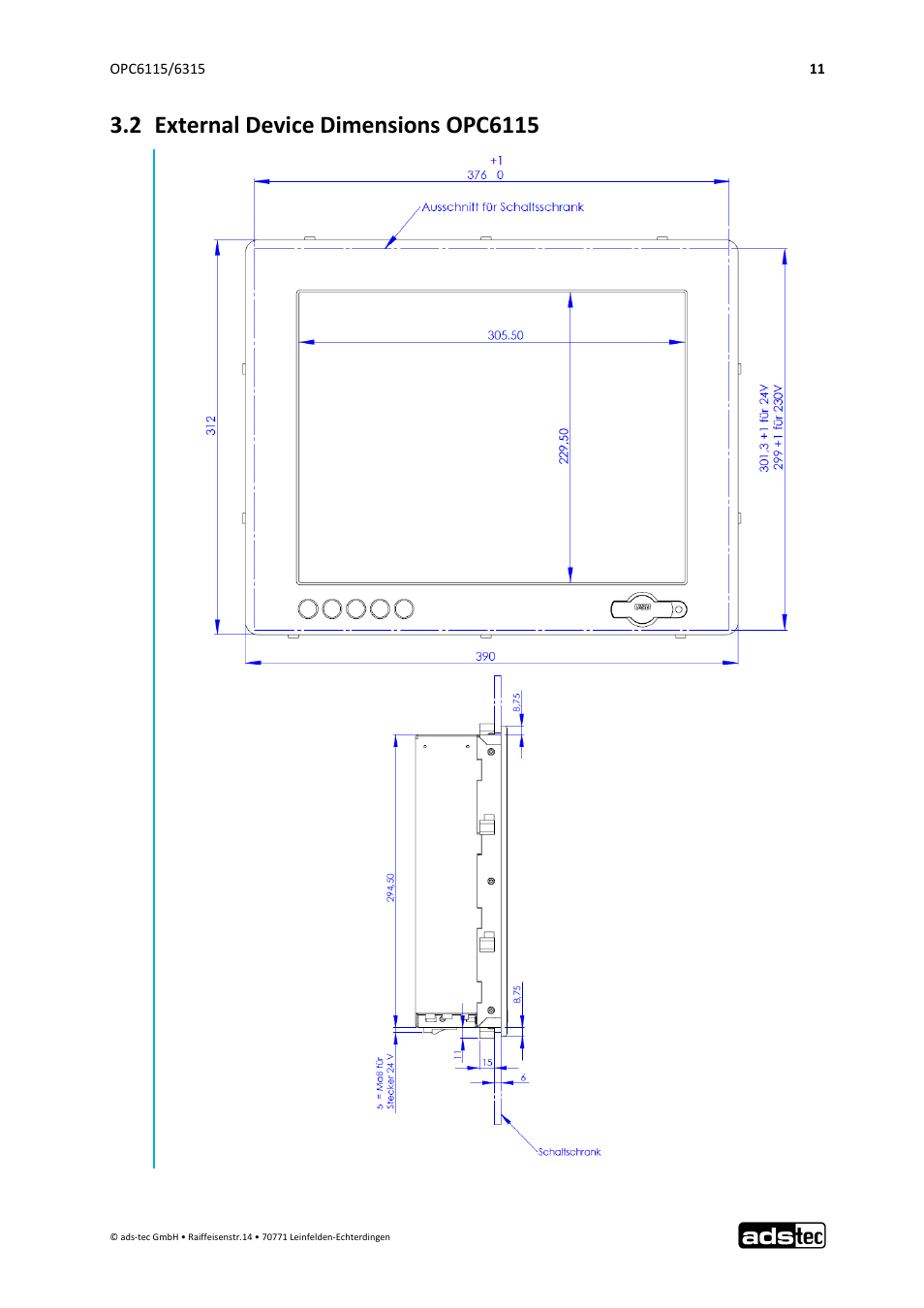 ADS-TEC OPC6115/6315 User Manual | Page 12 / 42