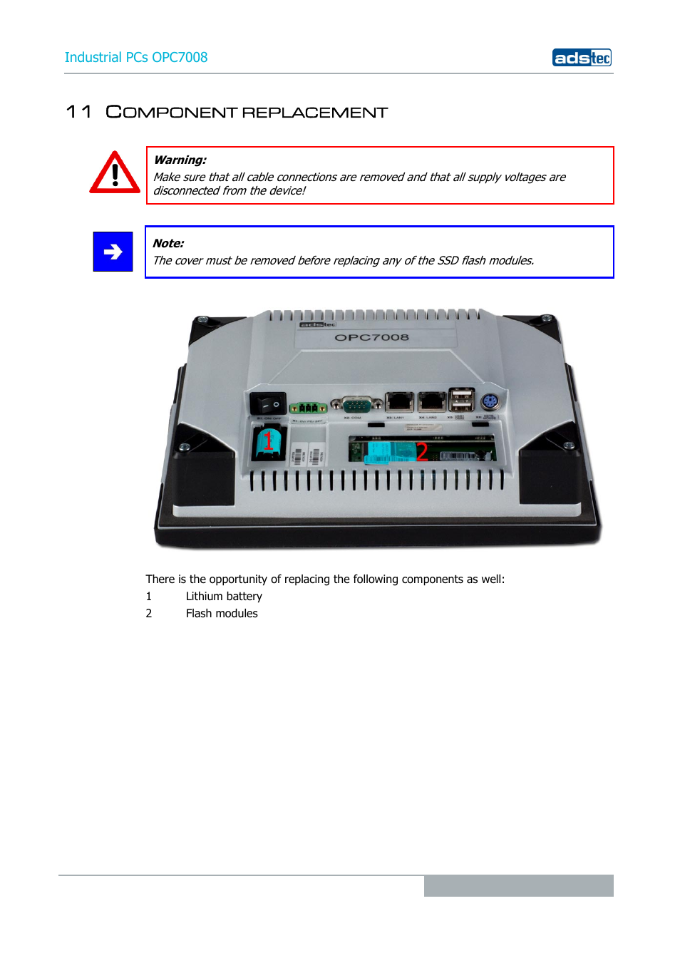 11 component replacement, 11 c | ADS-TEC OPC7008 User Manual | Page 31 / 38