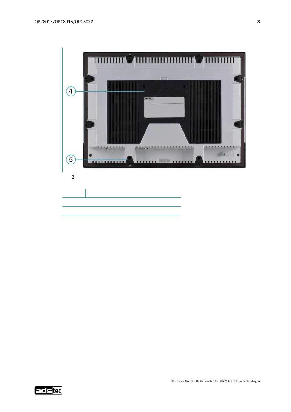 ADS-TEC OPC8013/8015/8022 User Manual | Page 9 / 52