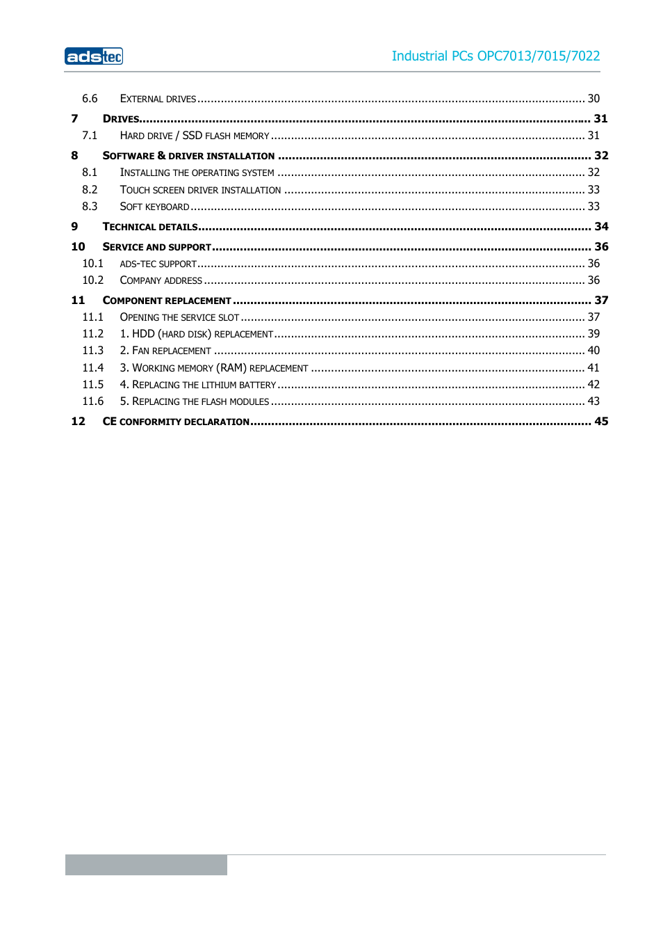 ADS-TEC OPC7013/7015/7022 User Manual | Page 4 / 48