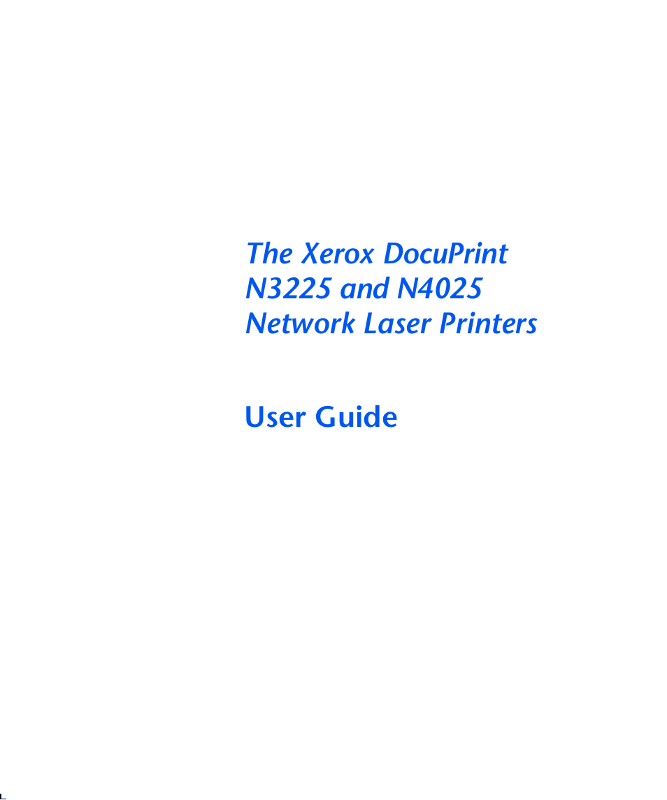 Xerox N3225 User Manual | 169 pages