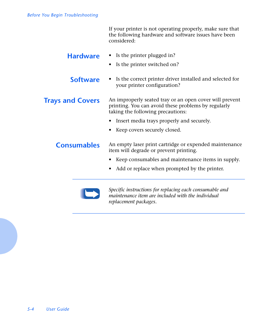 Hardware, Software, Trays and covers | Consumables, Hardware -4, Software -4, Trays and covers -4, Consumables -4 | Xerox N3225 User Manual | Page 118 / 169