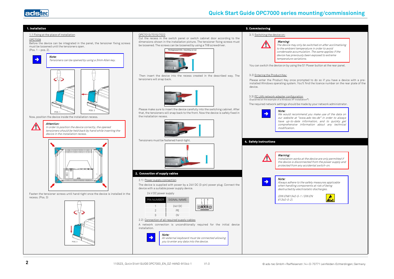 ADS-TEC OPC7000 User Manual | Page 2 / 3
