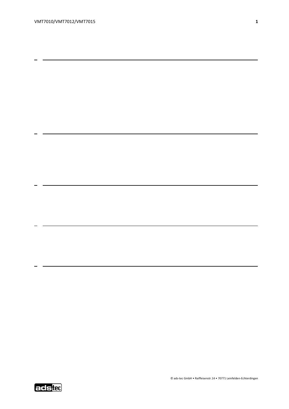 ADS-TEC VMT7010/7012/7015 User Manual | Page 2 / 52
