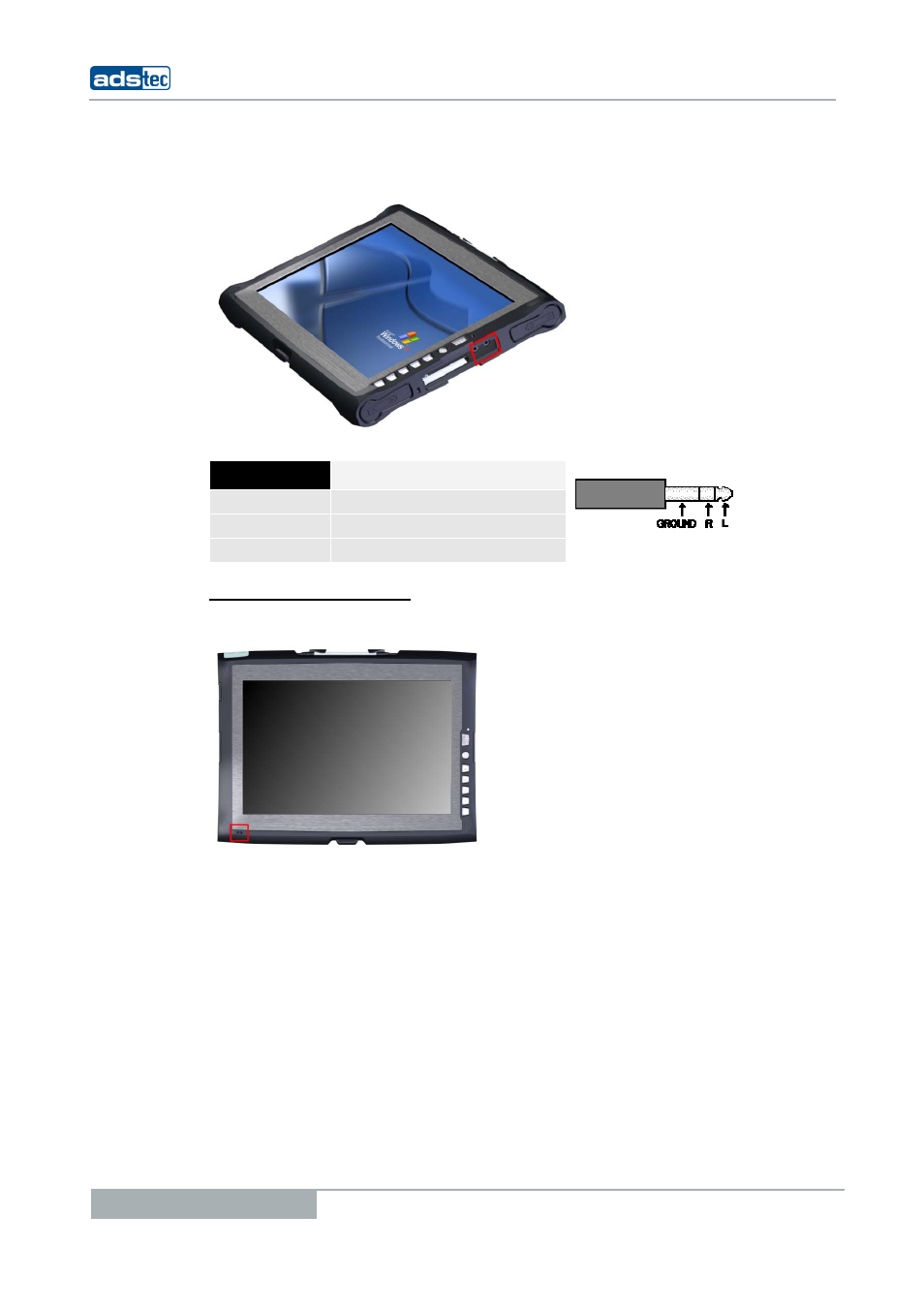 6 mic in, Tablet pcs tt13 | ADS-TEC TT13 User Manual User Manual | Page 24 / 88